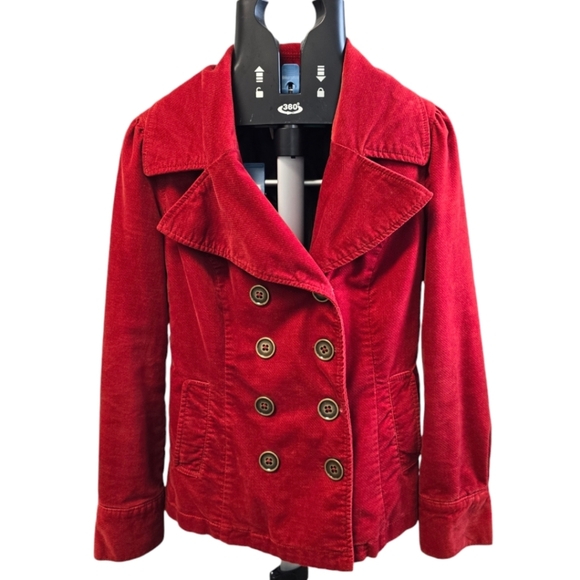 Mossimo Supply Co. Lined Blazer Coat Deep Orange Size Small Double Breasted - Picture 1 of 5